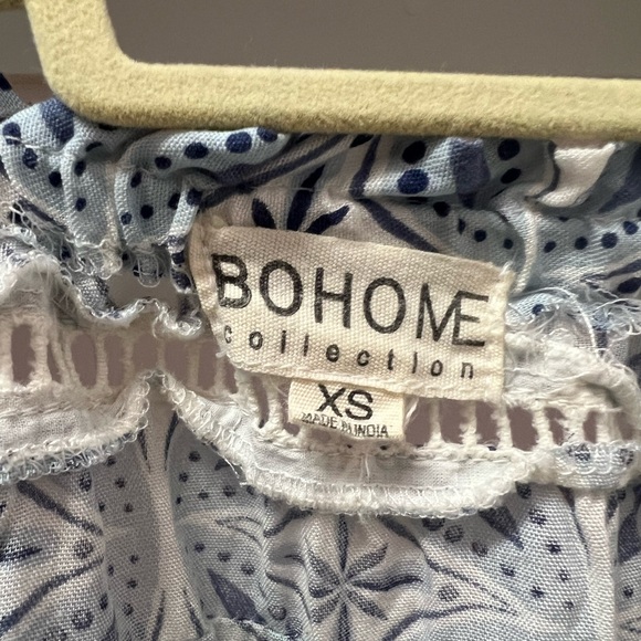 Bohome Blue Patterned Off The Shoulder Romper - Picture 4 of 4